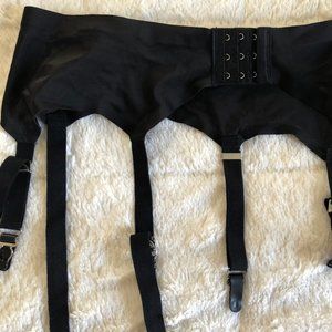 Black Suspender Belt with Thong